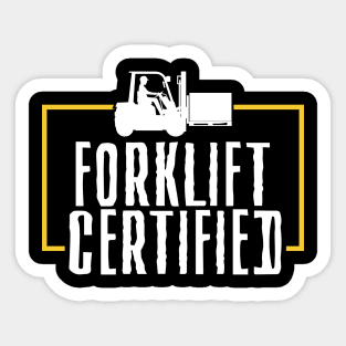 Forklift Certified Sticker